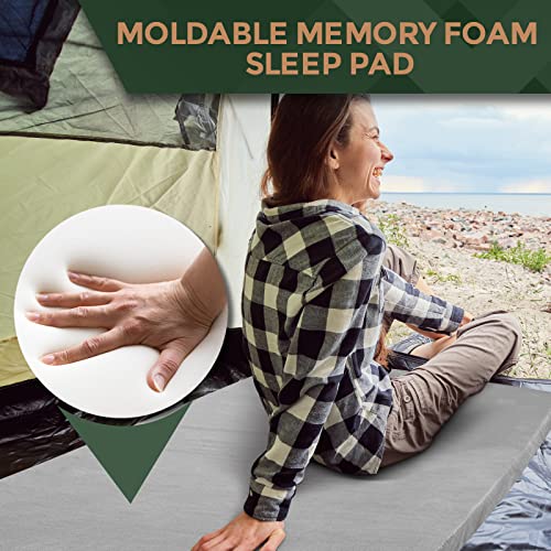 Roll Up Memory Foam Camping Mattress Pad