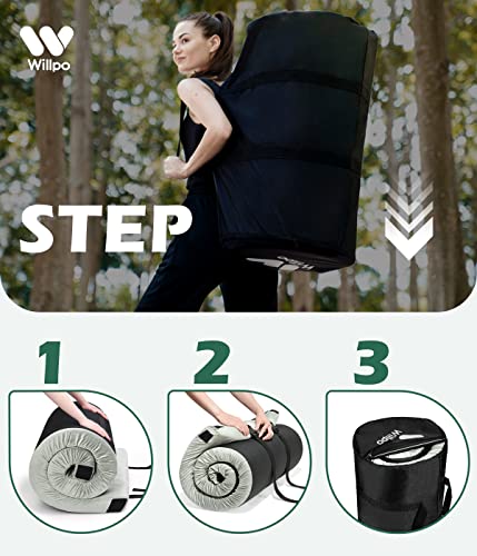 Willpo Memory Foam Camping Mattress Lightweight, Waterproof Gray