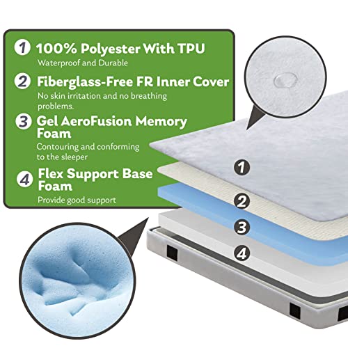 Portable Memory Foam Camping Mattress for Kids, Grey