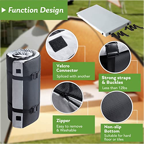 Portable Memory Foam Camping Mattress for Kids, Grey