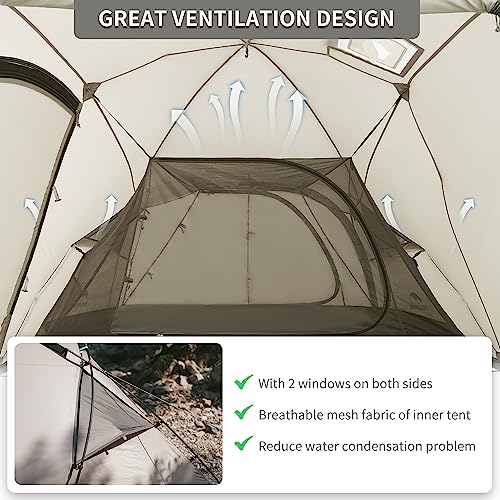 Naturehike Massif Hot Tent: 4 Person Winter Camping
