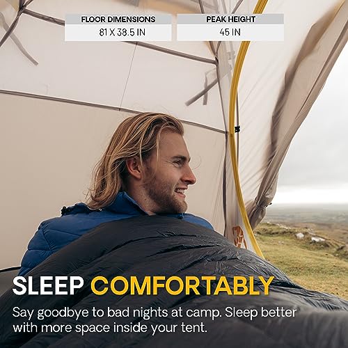 Featherstone UL Obsidian 1 Person Backpacking Tent - Lightweight, Waterproof, Freestanding