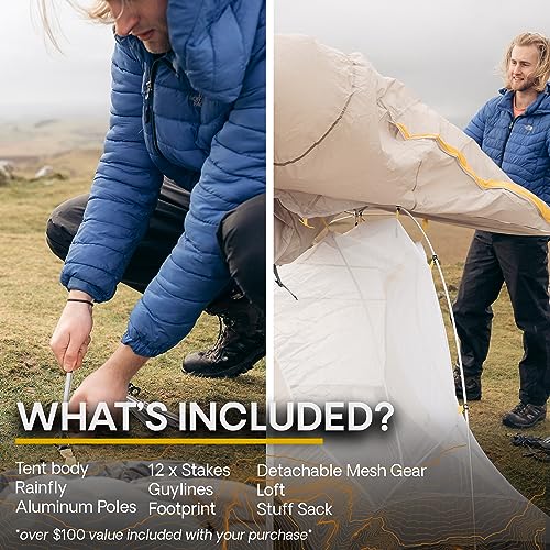 Featherstone UL Obsidian 1 Person Backpacking Tent - Lightweight, Waterproof, Freestanding