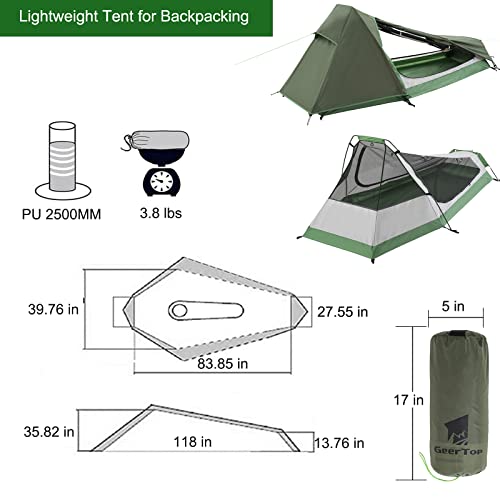 GEERTOP Lightweight 1 Person Bivy Camping Tent