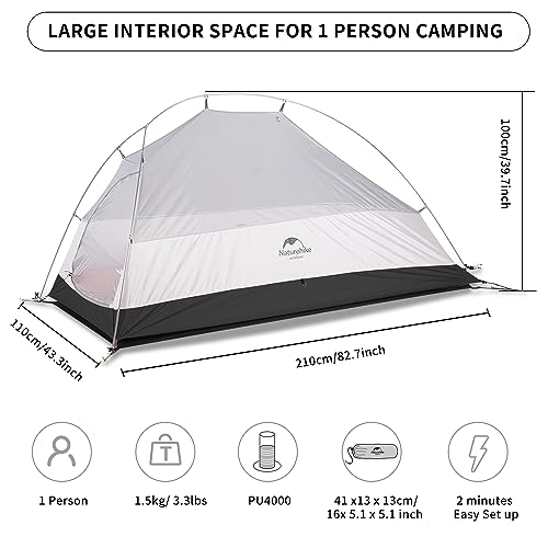 Naturehike Cloud-Up Lightweight Backpacking Tent for Camping