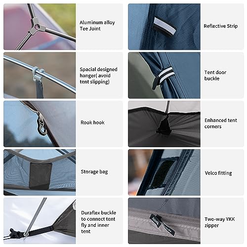 Naturehike Cloud-Up Lightweight Backpacking Tent for Camping