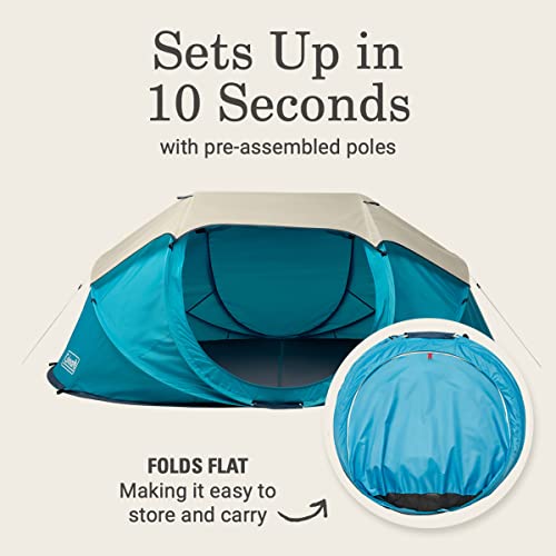 Coleman Pop-Up Camping Tent, Instant Setup, 2/4 Person