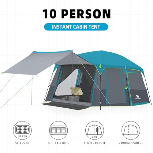 CAMEL CROWN 10 Person Family Cabin tent