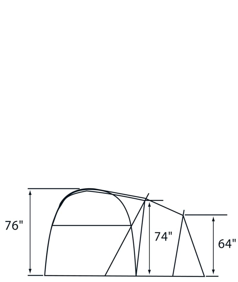 The North Face Wawona 6 Six-Person Camping Tent, Orange/Green