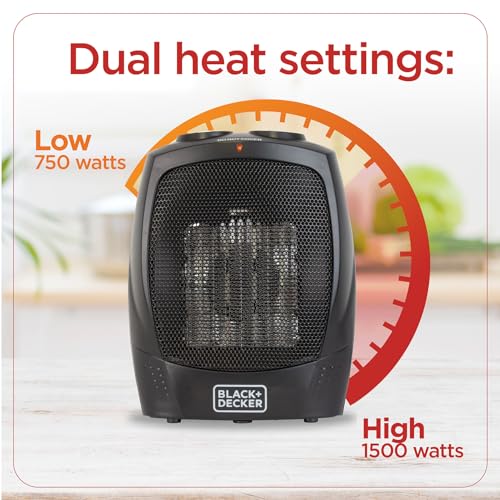 BLACK+DECKER Portable Space Heater with Carry Handle