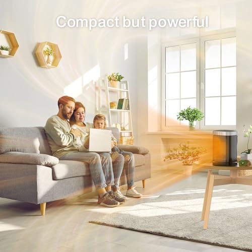 Compact 1500W Rotating Electric Space Heater