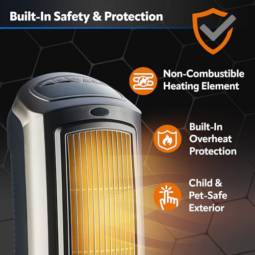 Lasko 1500W Digital Ceramic Tower Heater