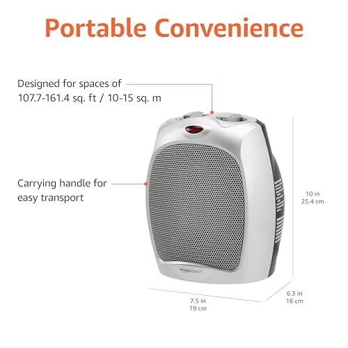 Portable Ceramic Space Heater with Adjustable Thermostat