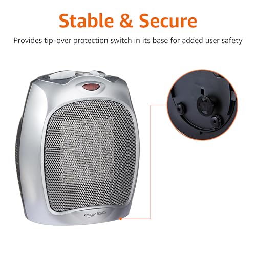 Portable Ceramic Space Heater with Adjustable Thermostat