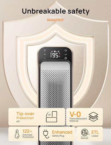 Portable Space Heater with Remote and Thermostat