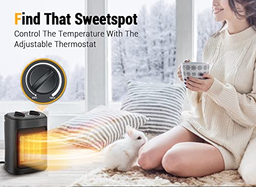1500W Portable Electric Heater with Thermostat