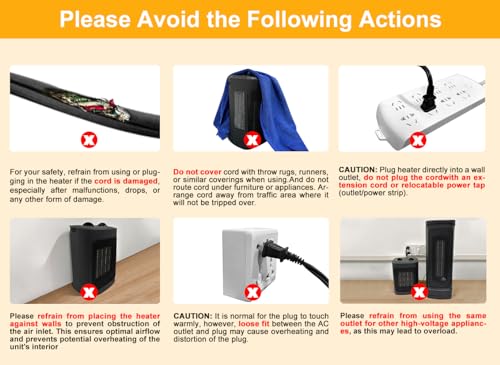 1500W Portable Electric Heater with Thermostat