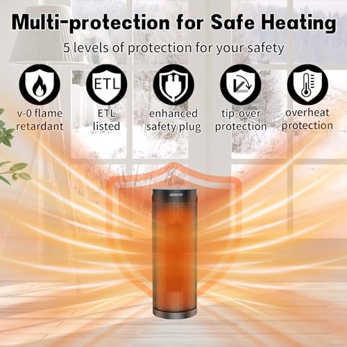 Oscillating Portable Space Heater with Remote Control