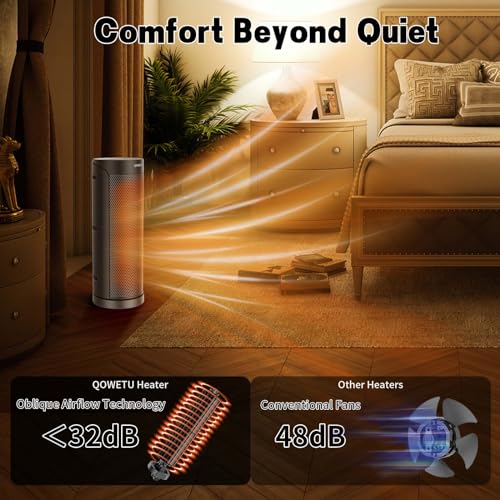 Oscillating Portable Space Heater with Remote Control