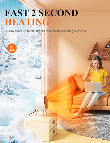 GAIATOP 1000W Energy Efficient Indoor Space Heater