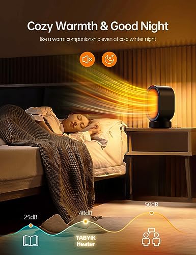 TABYIK Portable 45° Oscillating Space Heater