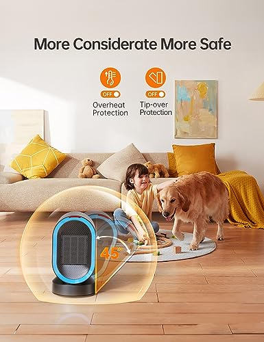 TABYIK Portable 45° Oscillating Space Heater
