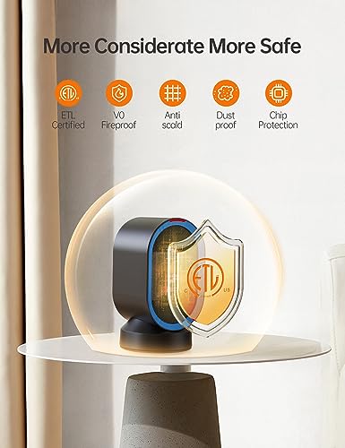 TABYIK Portable 45° Oscillating Space Heater