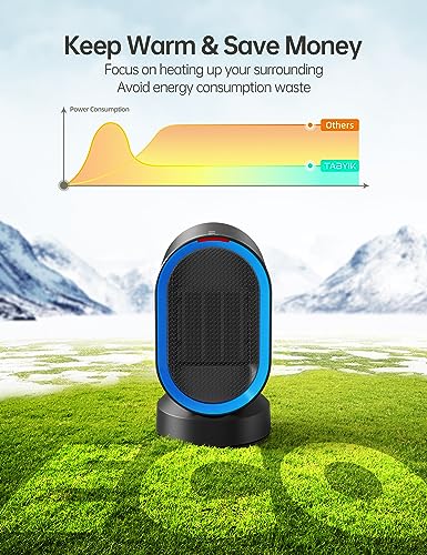 TABYIK Portable 45° Oscillating Space Heater