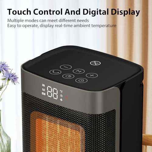 Portable Electric Space Heater with Thermostat and Oscillation