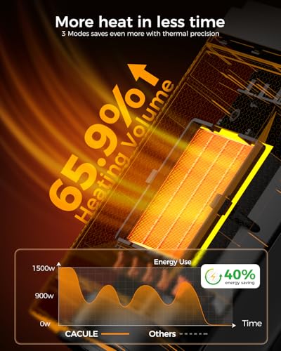 Portable Indoor Space Heater with Thermostat and Remote