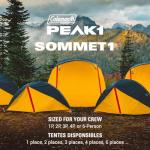 Coleman PEAK1 Premium Backpacking Tent - Windproof & Spacious