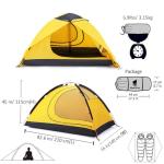 GEERTOP Lightweight 2 Person All-Season Camping Tent