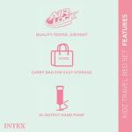 INTEX Inflatable Kidz Travel Bed Set: Hand Pump, Carry Bag, Removable Mattress, Quick Inflation