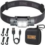 SLONIK Headlamp Rechargeable - 1000 Lumen LED USB Rechargeable Headlight - IPX8 Waterproof Head Lamp with Bright 60 ft Flashlight Beam - Hiking & Outdoor Camping Gear, Black
