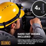 SLONIK Headlamp Rechargeable - 1000 Lumen LED USB Rechargeable Headlight - IPX8 Waterproof Head Lamp with Bright 60 ft Flashlight Beam - Hiking & Outdoor Camping Gear, Black