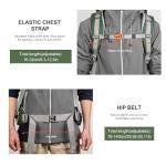 70L Internal Frame Camping Backpack with Rain Cover