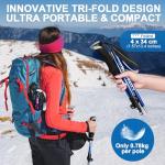 Covacure Aluminum Trekking Poles with Quick Lock System