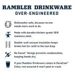 YETI Rambler 26 oz Bottle, Stainless Steel Straw Cap