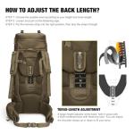 Mardingtop 75L Molle Hiking Backpack with Rain Cover