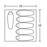 ALPS Mountaineering Camp Creek 6-Person Tent - Gray/Red