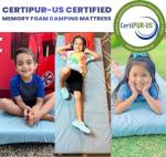 Memory Foam Camping Mattress Pad - CertiPUR-US Certified