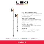 LEKI Lightweight Adjustable Walking Poles - Trekking and Hiking