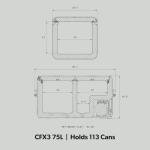 DOMETIC CFX3 75L Portable Dual Zone Refrigerator/Freezer