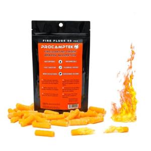 Procamptek Fire Plugs (50 Plugs) Waterproof Fire Starter