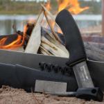 Morakniv Bushcraft Survival BlackBlade Knife: Carbon Steel Blade