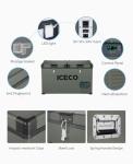 ICECO VL60 Dual Zone Portable Refrigerator, 60L, Platinum