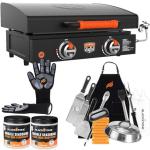 22" Blackstone Griddle with Lid, Nonstick Gas Grill Combo