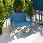 ARROWHEAD OUTDOOR Folding Double Camping Loveseat with Cup Holders