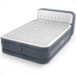 Intex Queen-Sized Air Mattress with Built-in Pump, Headboard