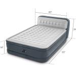Intex Queen-Sized Air Mattress with Built-in Pump, Headboard